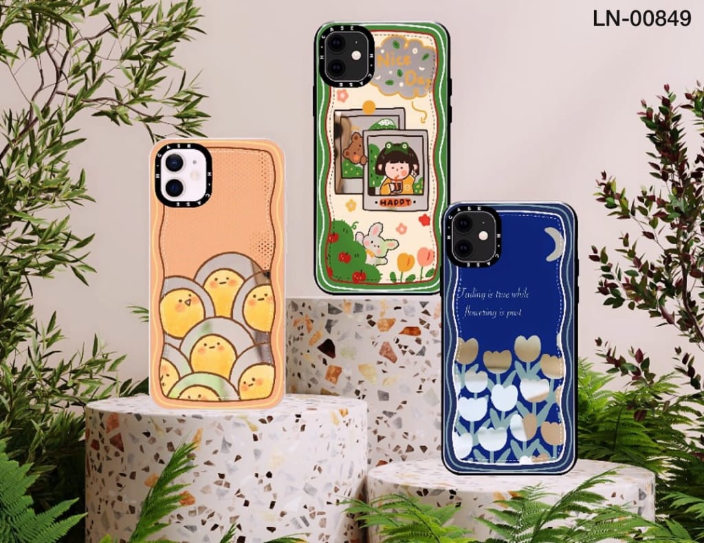 SOFTCASE PREMIUM MIRROR NEW DESAIN WAVE SWEET FLOWER PC di qeong.com