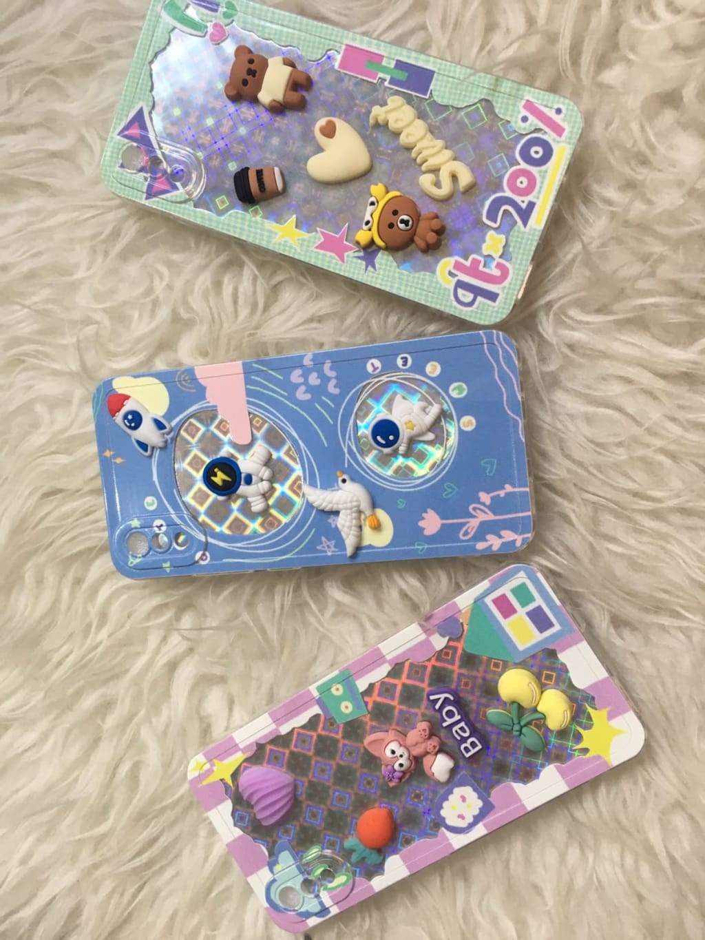 SOFTCASE CLEAR GLITTER FRAME CARTOON CUTE di qeong.com