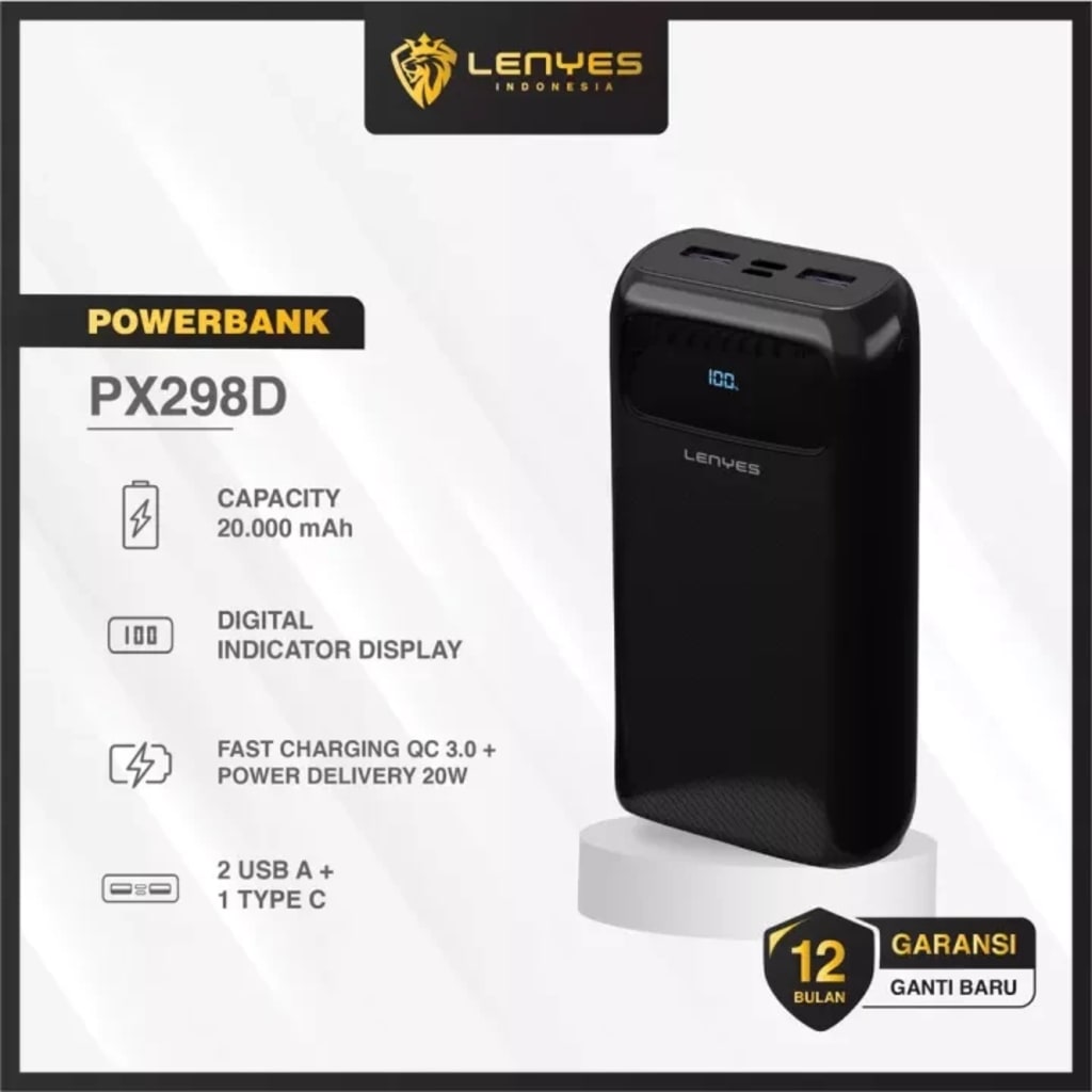 POWER BANK LENYES ALL TIPE di qeong.com