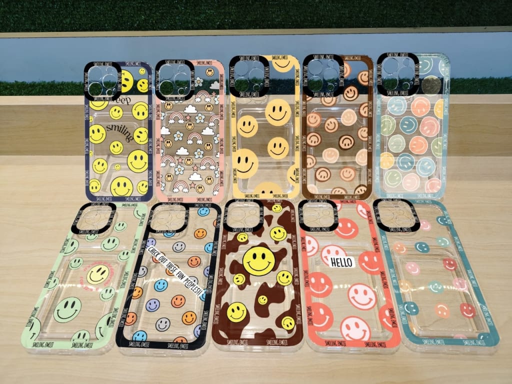 SOFTCASE CLEAR SLOT CARD EMOJI SMILE PROTECT CAMERA di qeong.com