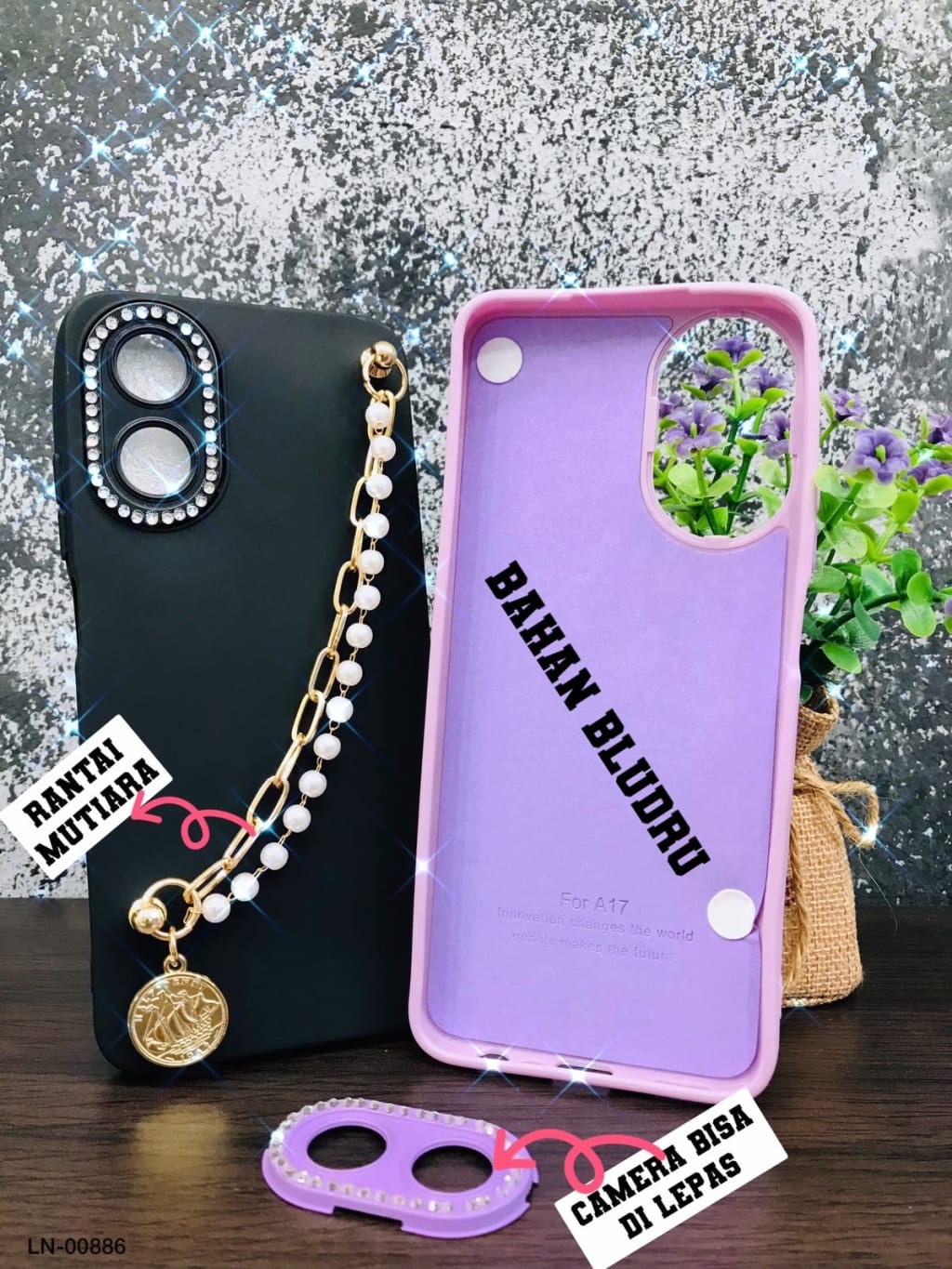 SOFTCASE BLINK DIAMOND MACARON NEW RANTAI MUTIARA MEWAH PC di qeong.com