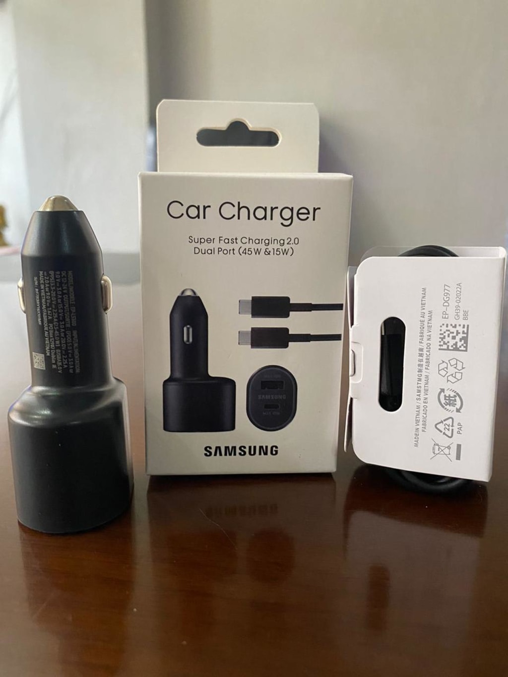 CAR CHARGER SAMSUNG DUAL PORT FAST CHARGING ORIGINAL di qeong.com