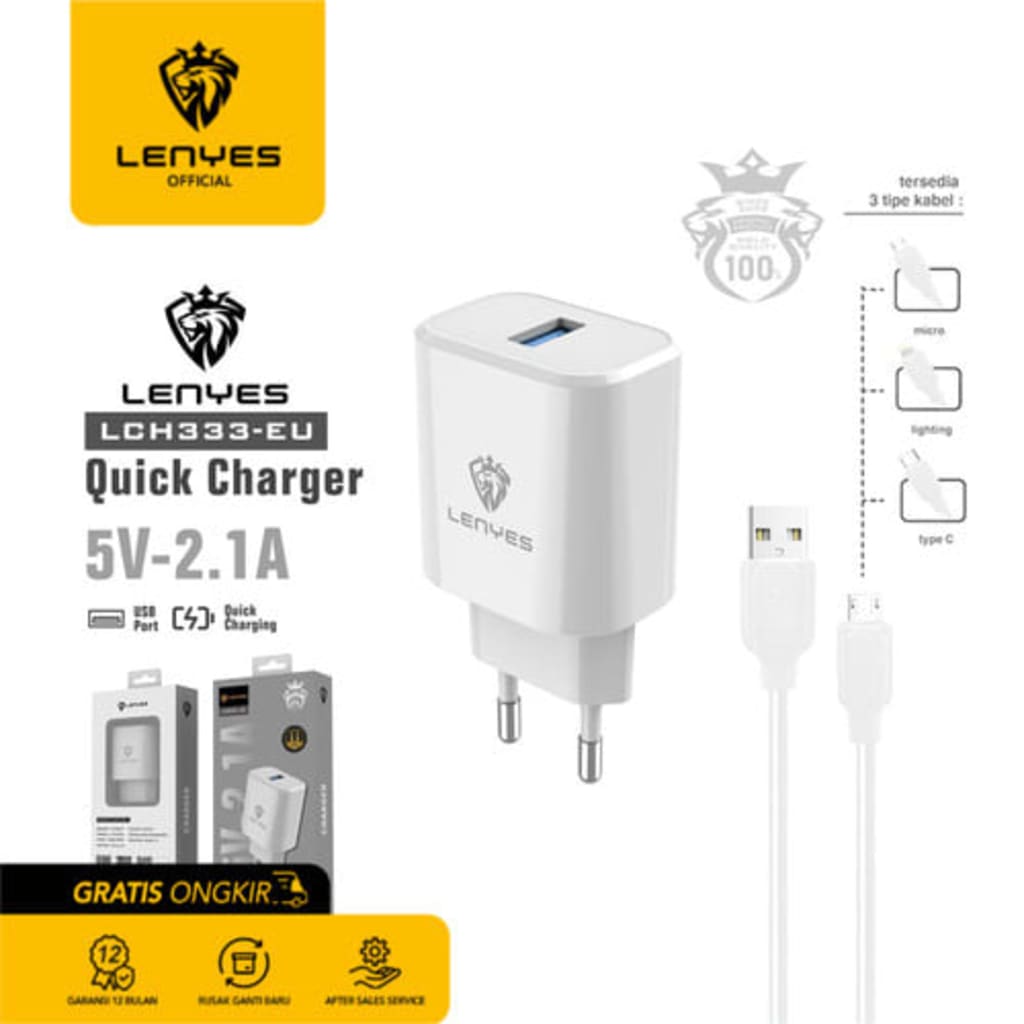 CHARGER LENYES LCH 333 5V - 2.1A di qeong.com