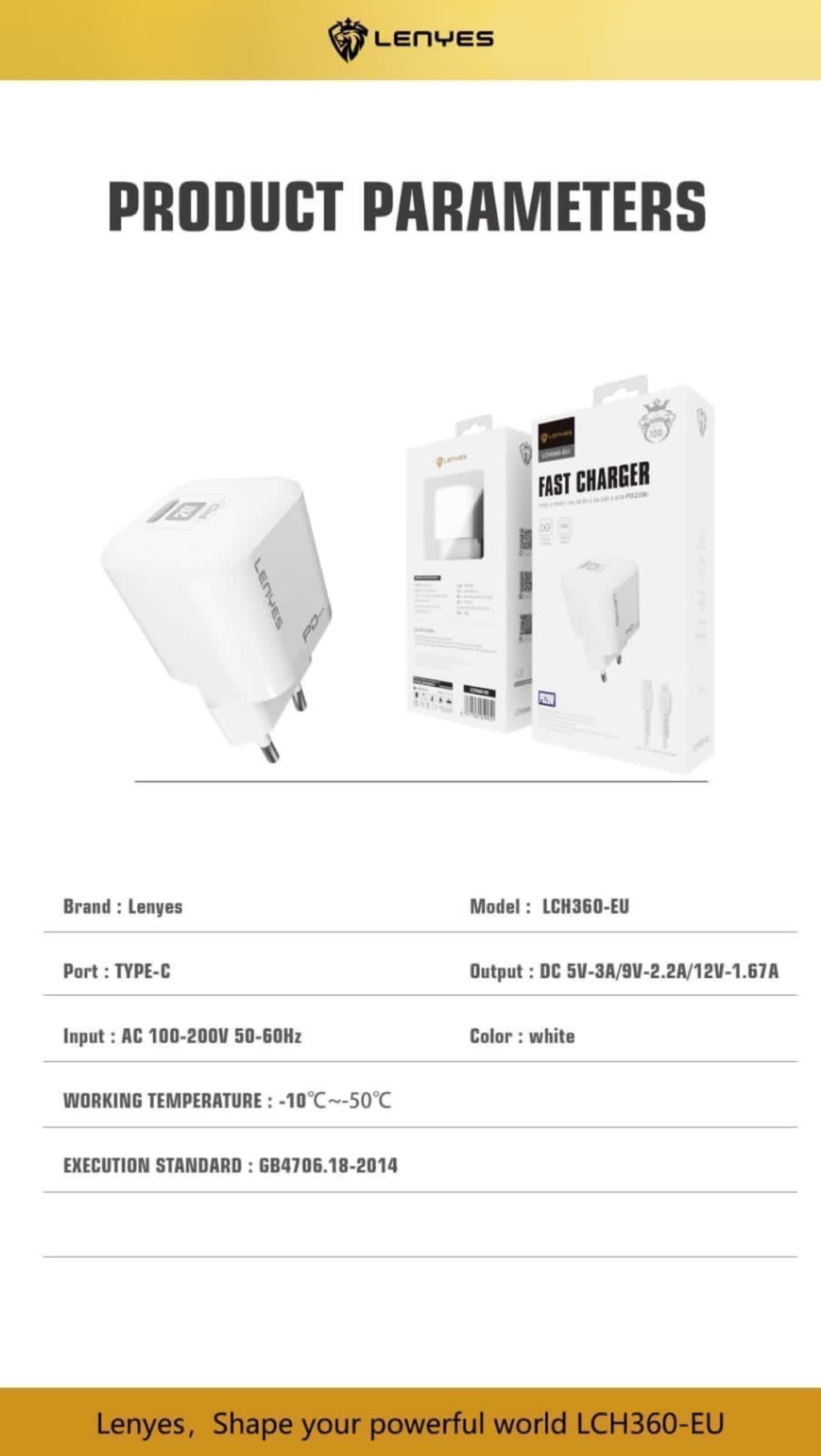 CHARGER LENYES LCH 360 PD 20W di qeong.com