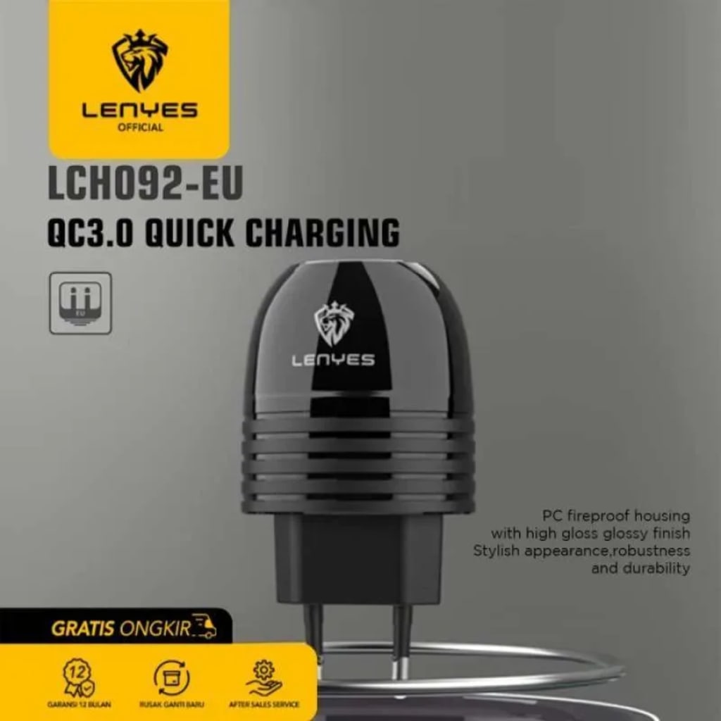 CHARGER LENYES LCH 092 QUICK CHARGING 3.0 di qeong.com
