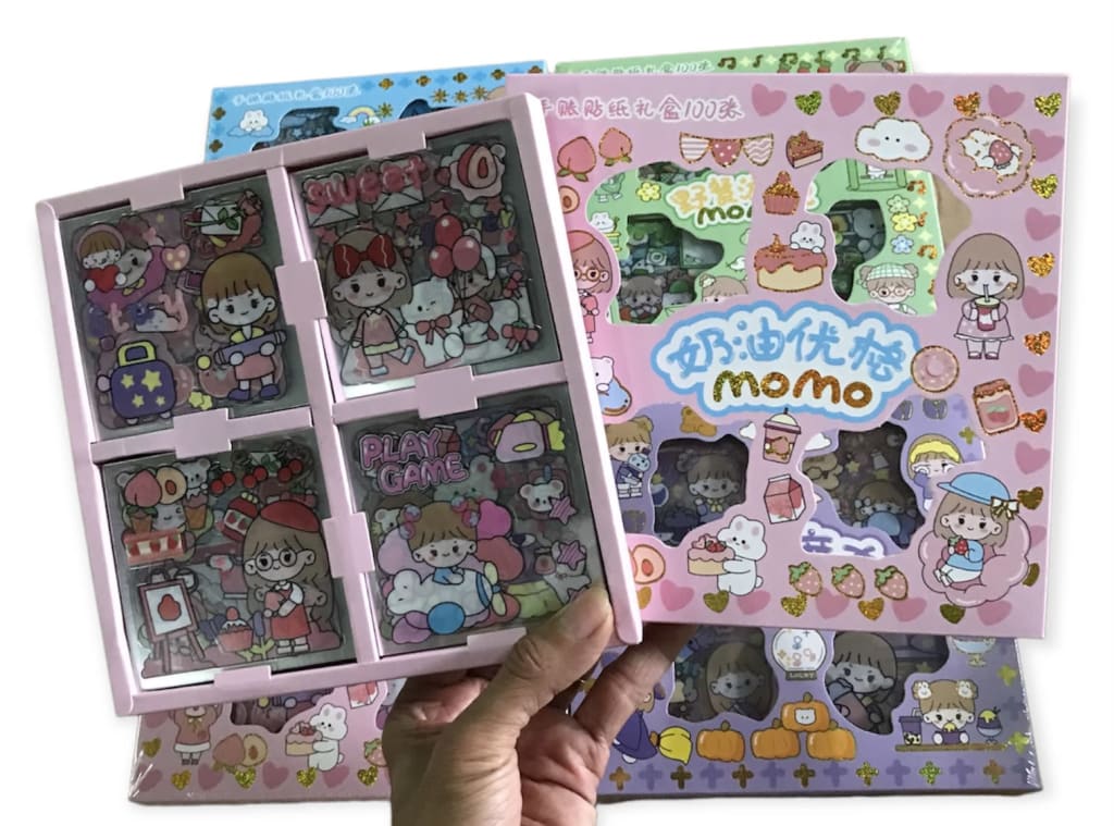 Stiker momo motif kartun korea 100lembar anti air di qeong.com