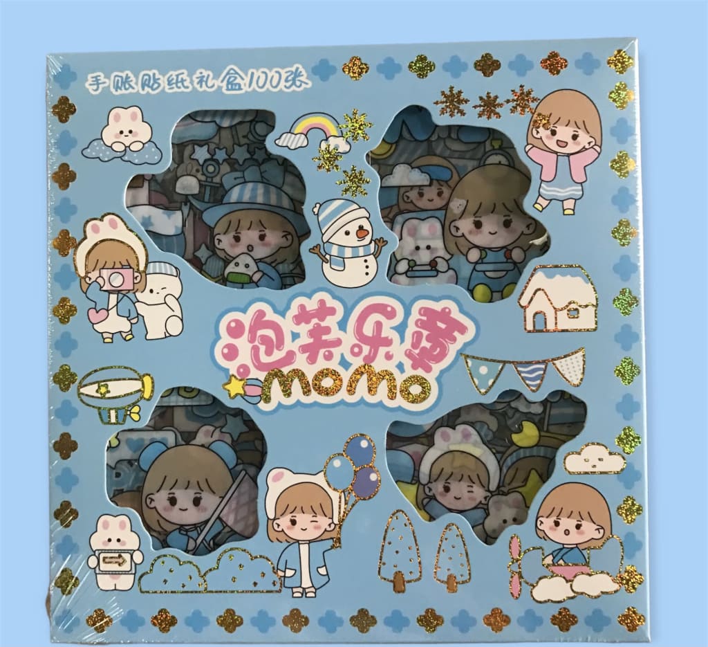 Stiker momo motif kartun korea 100lembar anti air di qeong.com