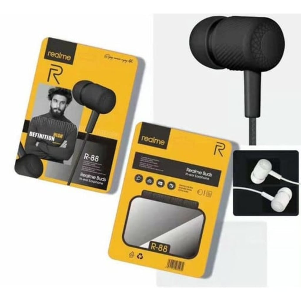 HANDSFREE REALME SERI R + MIC di qeong.com