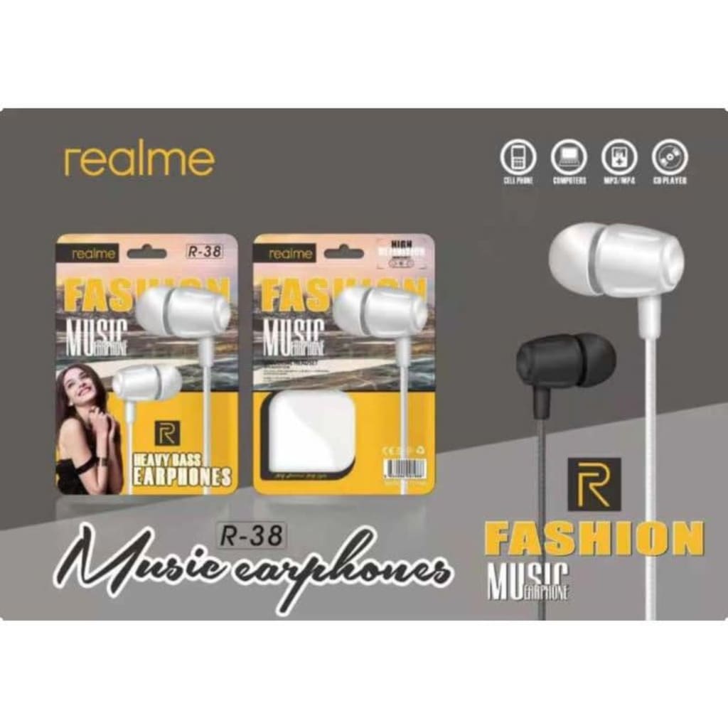 HANDSFREE REALME SERI R + MIC di qeong.com