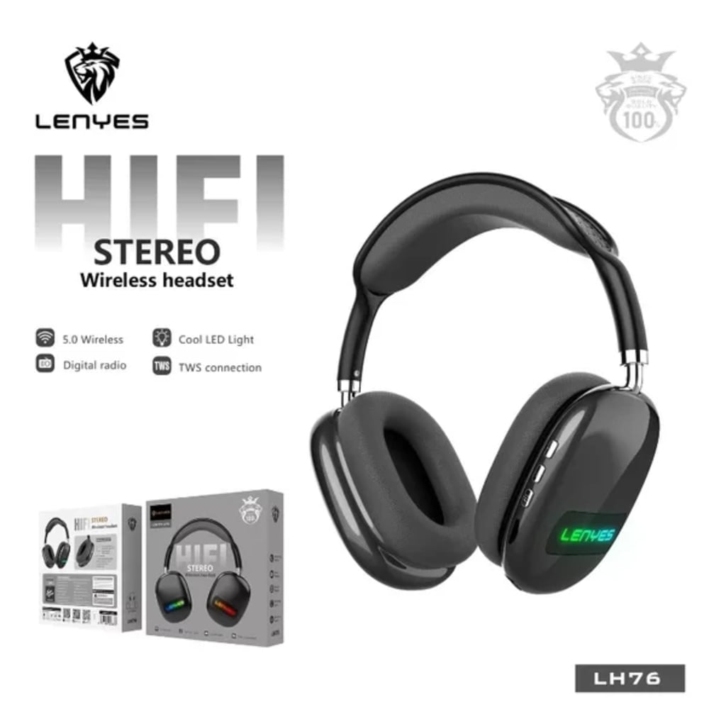 HEADPHONE BANDO BLUETOOTH LENYES LH 76 di qeong.com