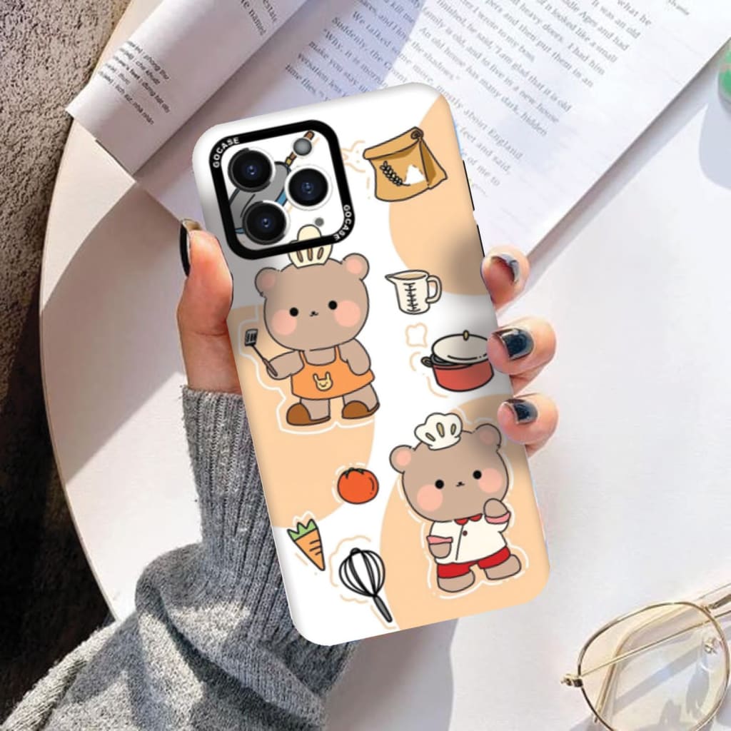 SOFTCASE PREMIUM MACARON 3D DUCK AND BEAR di qeong.com