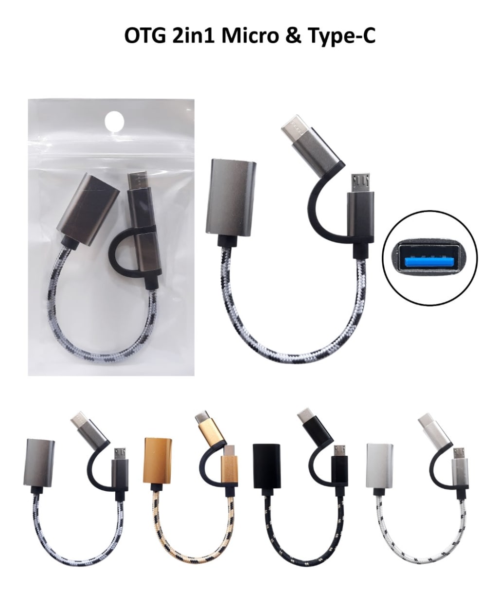 KABEL OTG 2IN1 TYPE-C & MICRO di qeong.com