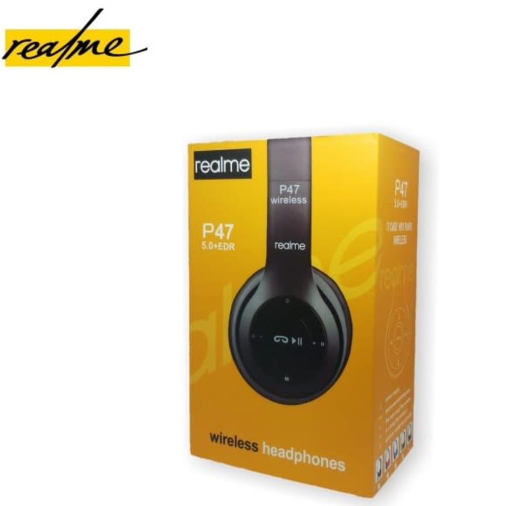 P47 Realme Wireless Headphones Stereo-Bluetooth Earphone ExtraBas di qeong.com