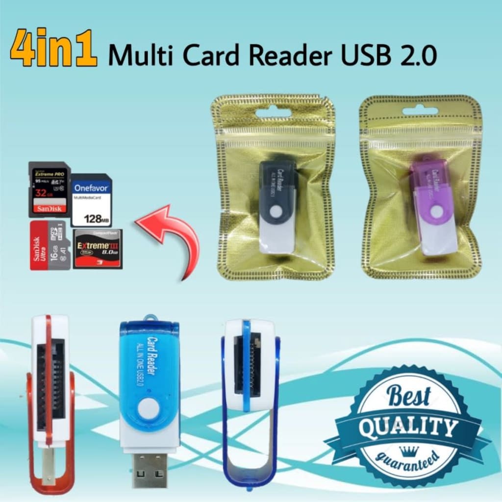 4IN1 Multi CardReader USB 2.0 High Speed High Quality di qeong.com