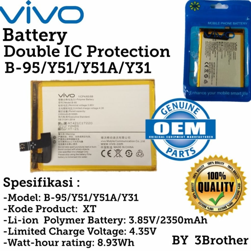 Battery VIVO All Type Double IC Protection High Quality di qeong.com