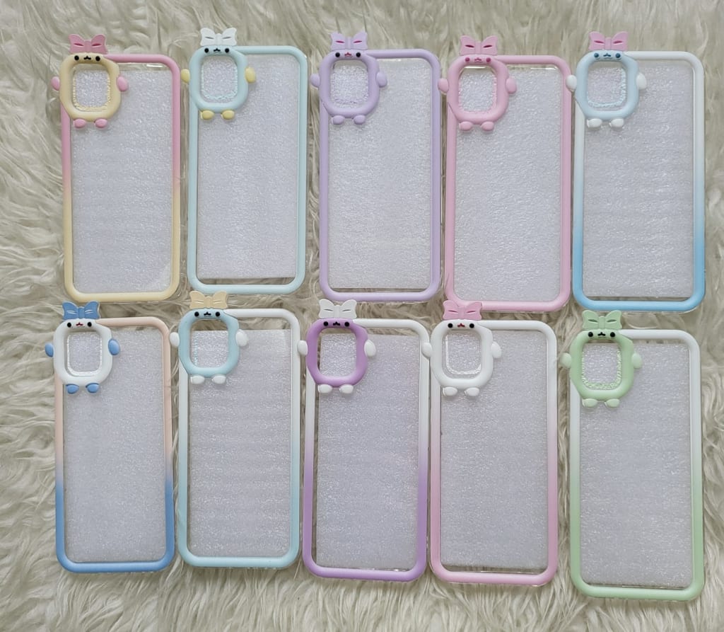 SOFTCASE MACARON CLEAR CARTOON RAINBOW 3D PC di qeong.com