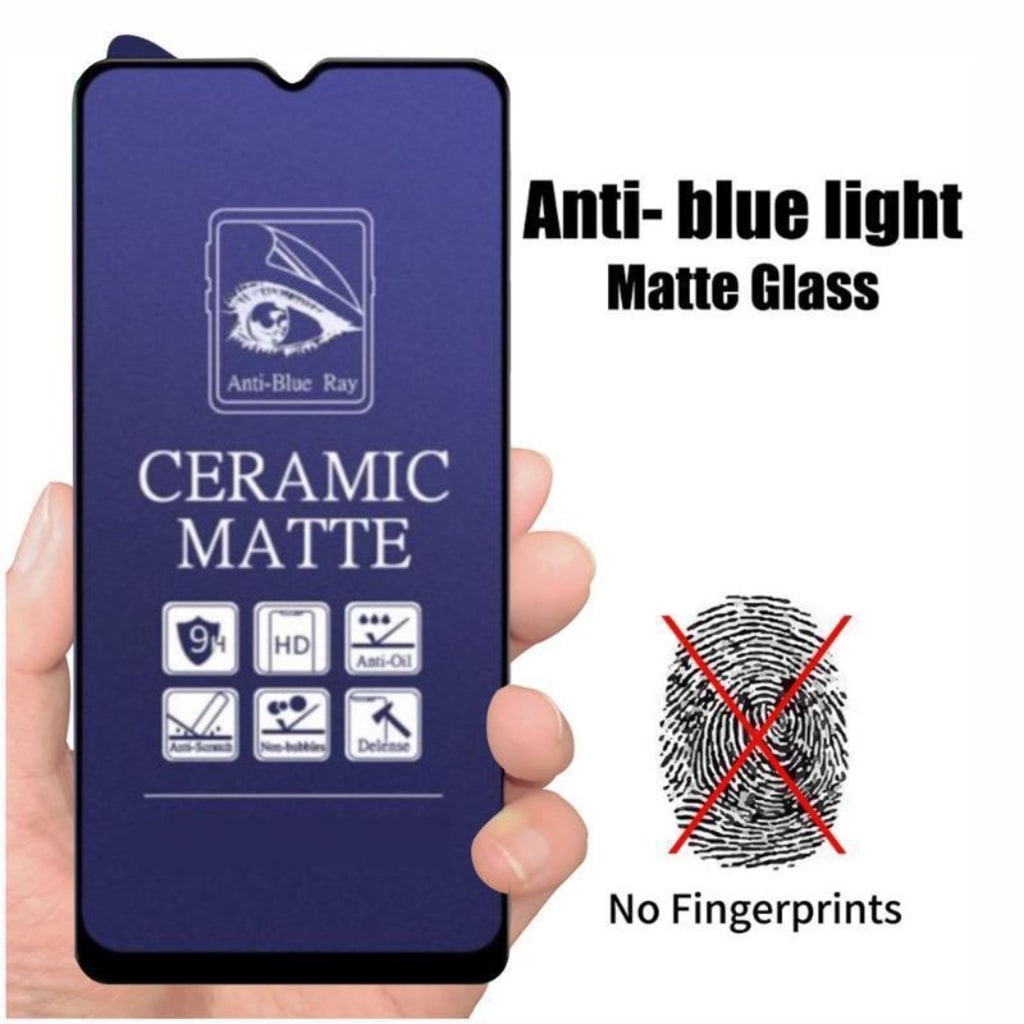 TEMPERED GLASS CERAMIC MATTE BLUE LIGHT di qeong.com