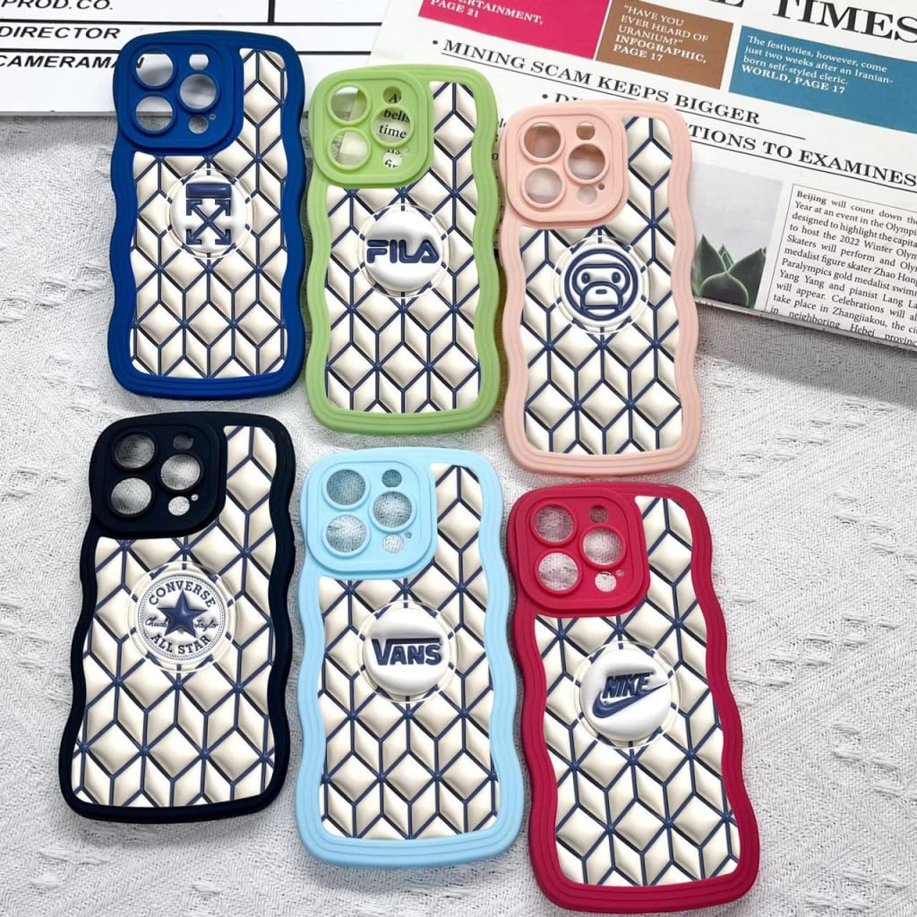 SOFTCASE WAVE DESIGN GEOMETRIC RUBBER di qeong.com