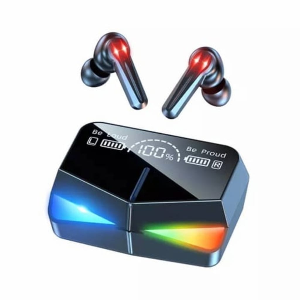 HEADSET BLUETOOTH TWS M28 + POWERBANK di qeong.com