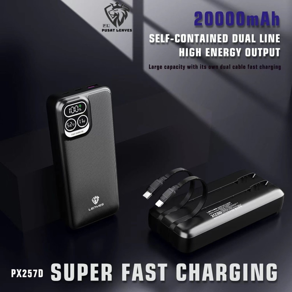 POWER BANK LENYES PX 257D 20.000 MAH di qeong.com