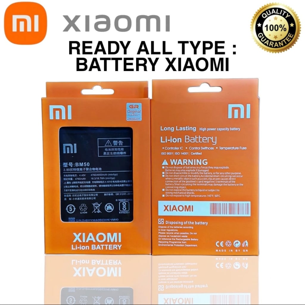 BATERAI XIAOMI TIPE LENGKAP ORIGINAL 100% di qeong.com