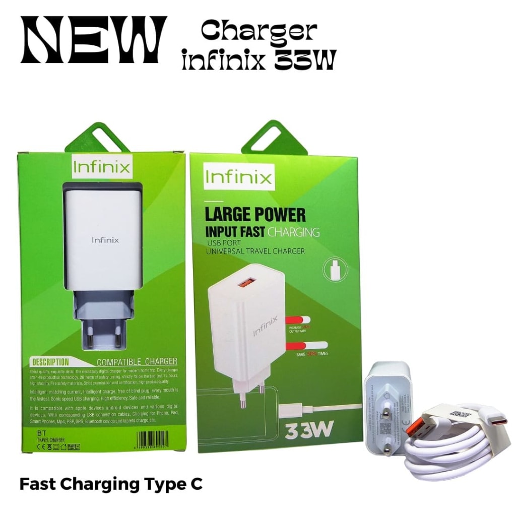 CHARGER INFINIX 33W TYPE C ORIGINAL 100% di qeong.com