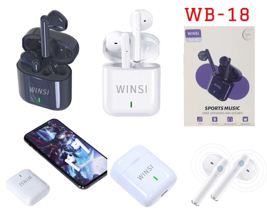 HEADSET BLUETOOTH TWS WINSI WB-18 di qeong.com