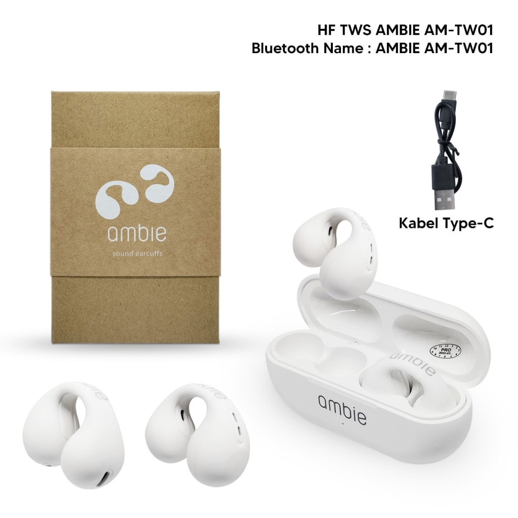 HEADSET BLUETOOTH TWS AMBIE AM-TW01 di qeong.com