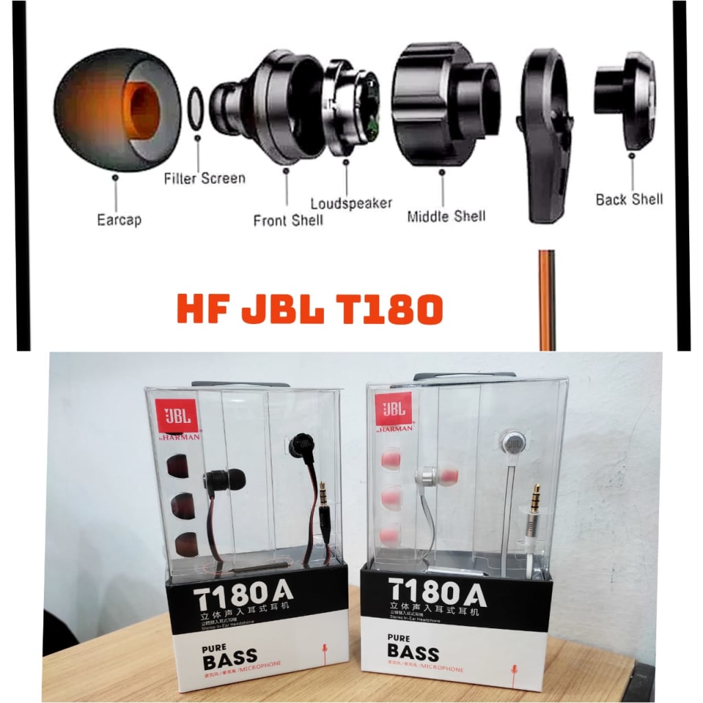 HANDSFREE JBL TUNE T180 ORIGINAL di qeong.com