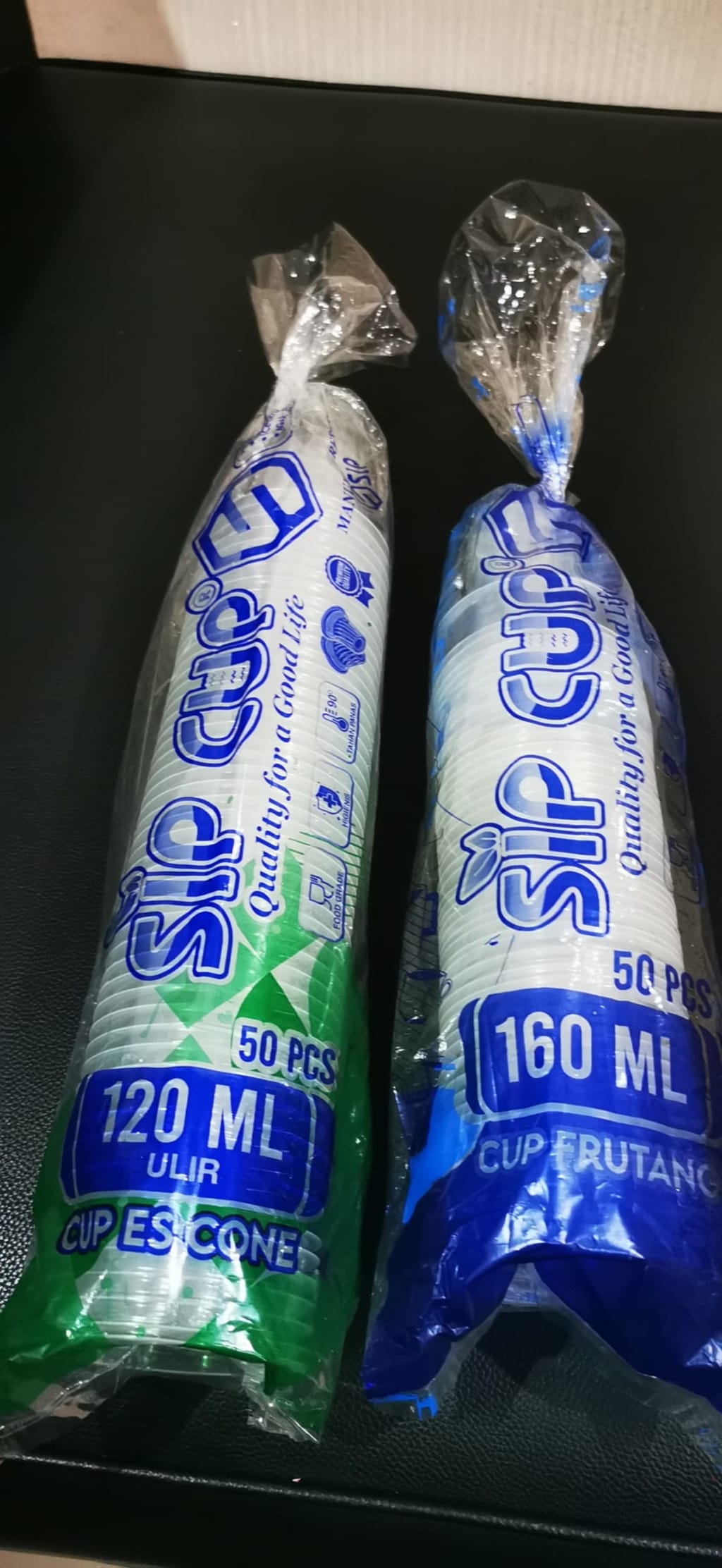 Gelas cup frutang uk 160ml & 120ml ulir merek "SIP" di qeong.com Gelas cup frutang uk 160ml & 120ml ulir merek "SIP" di qeong.com
