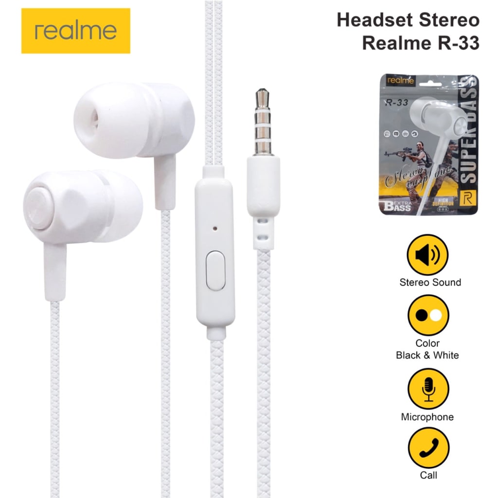 HANDSFREE REALME BRANDED di qeong.com