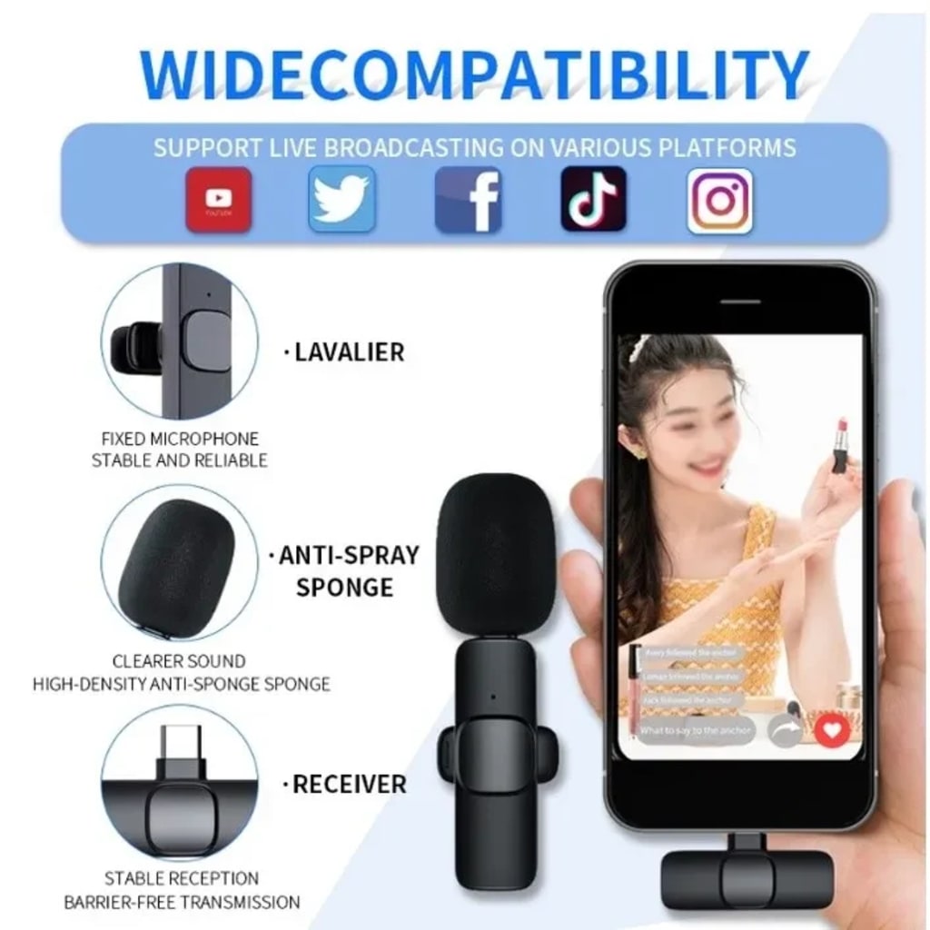 MIC WIRELESS HP VLOG KT- 10PRO di qeong.com