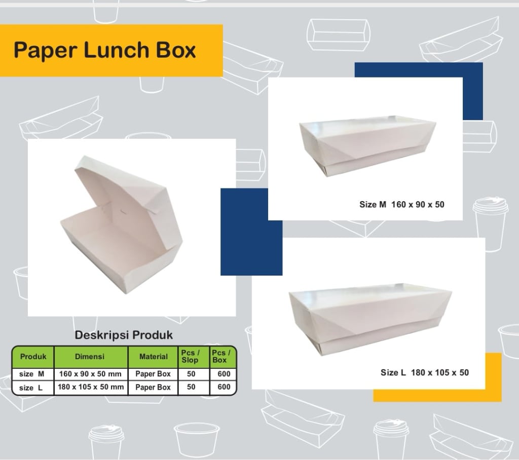 Paper LUNCH BOX putih di qeong.com Paper LUNCH BOX putih di qeong.com