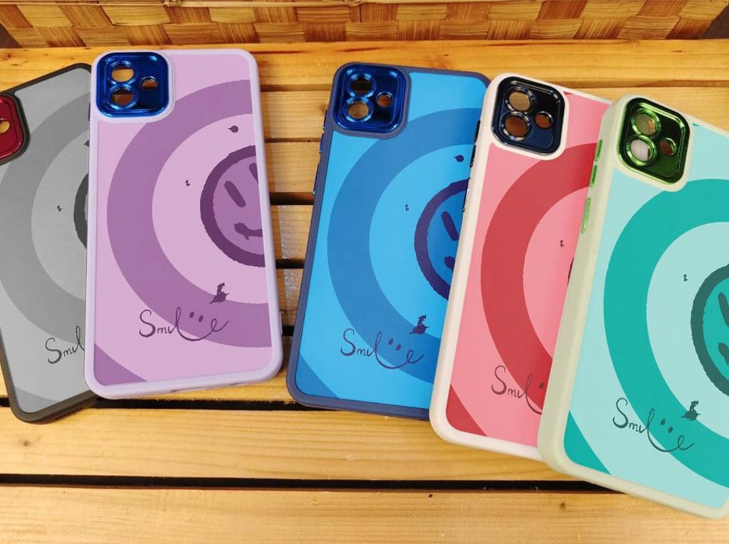 SOFTCASE COLOR LENS MACARON CHROME HYBRID SMILE PC di qeong.com