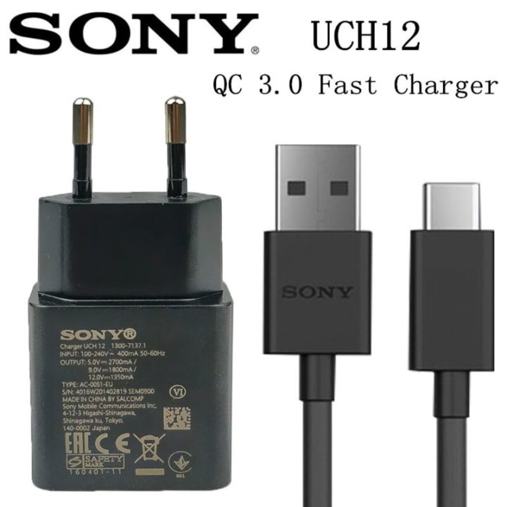 CHARGER SONY UCH-12 4A TYPE C FAST CHARGING di qeong.com