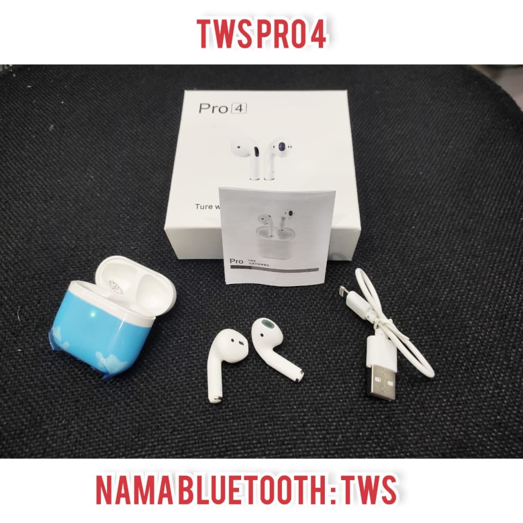 HEADSET BLUETOOTH TWS PRO 4 di qeong.com