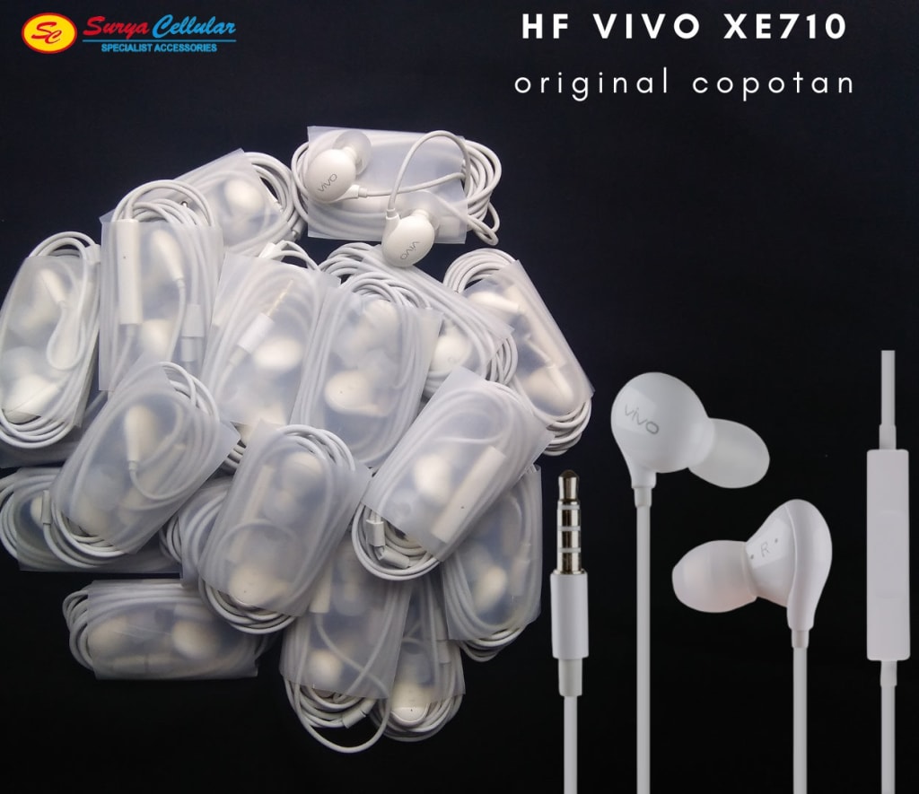 HANDSFREE VIVO XE-710 WHITE ORI 99% PACK di qeong.com