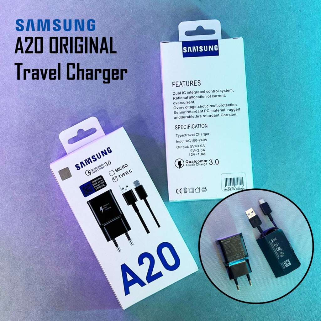 CHARGER SAMSUNG A20 QUALCOMM 3.0 QC di qeong.com