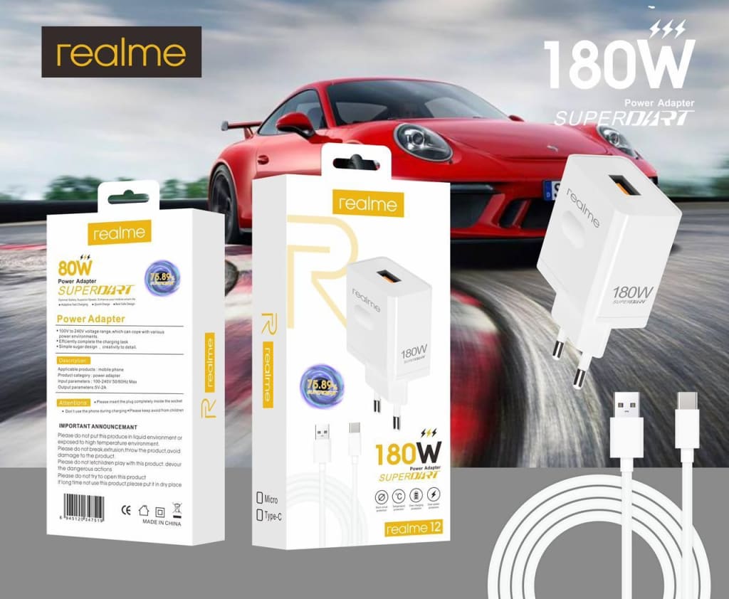 CHARGER REALME 12 180W di qeong.com