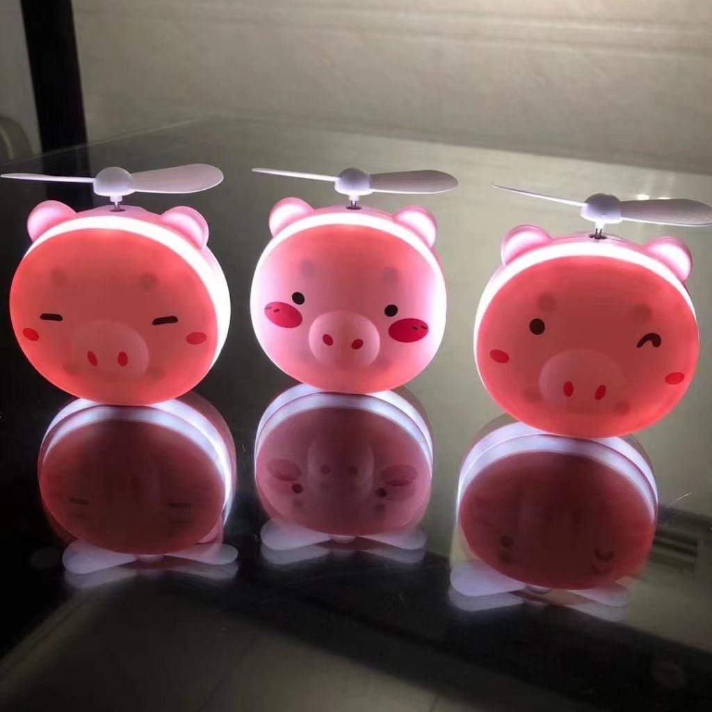 MINI FAN LED MOTIF COSMETIC MIRROR di qeong.com