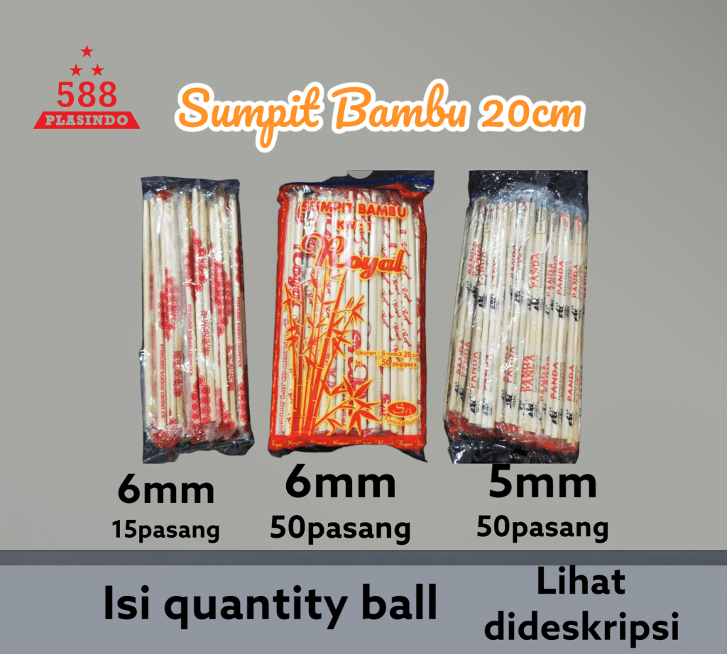 Sumpit Bambu Chopstick 20cm di qeong.com