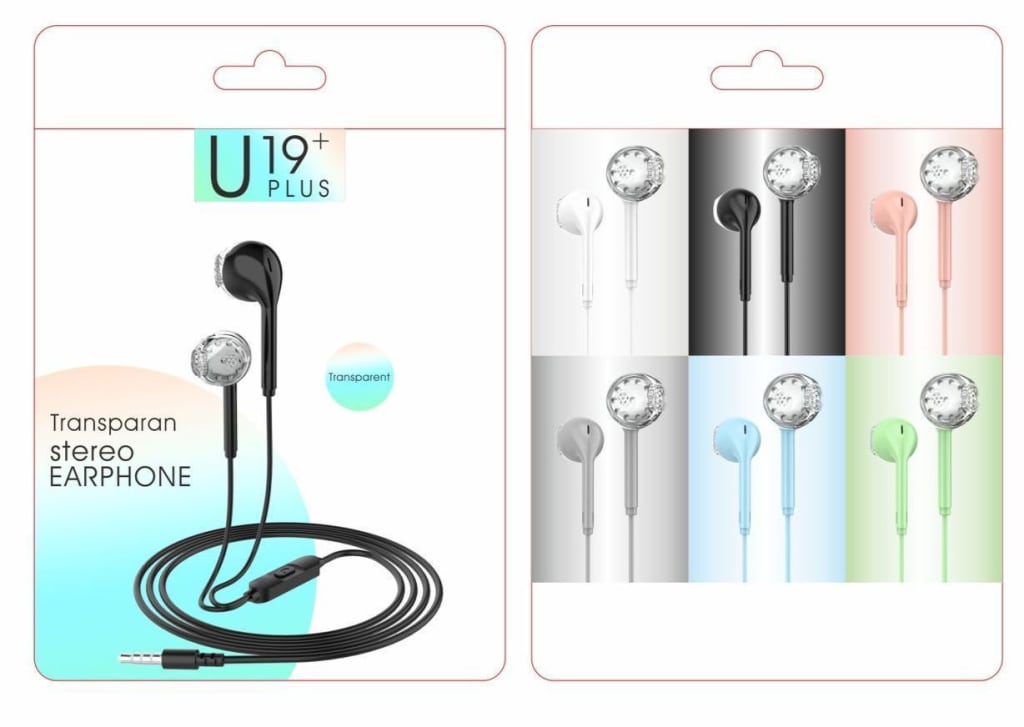 HANDSFREE MACARON MIC U19 TANSPARAN di qeong.com