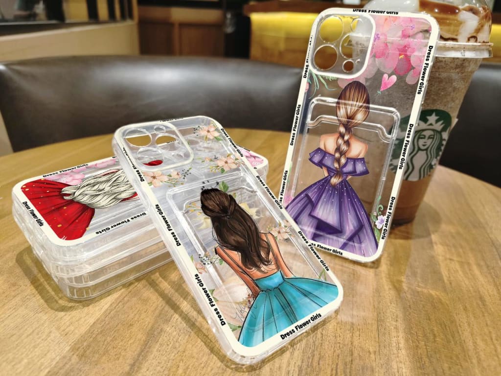 TPU CLEAR CASE SLOT CARD NASA FUN DRESS FLOWER GIRLS di qeong.com