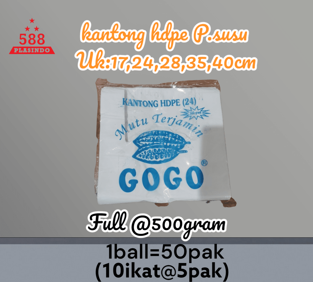 KANTONG HDPE PUTIH SUSU MEREK "GOGO" di qeong.com