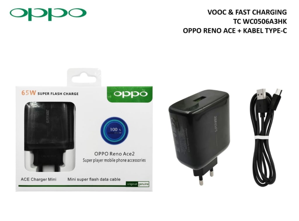 CHARGER OPPO RENO ACE TYPE C ORIGINAL PRO di qeong.com