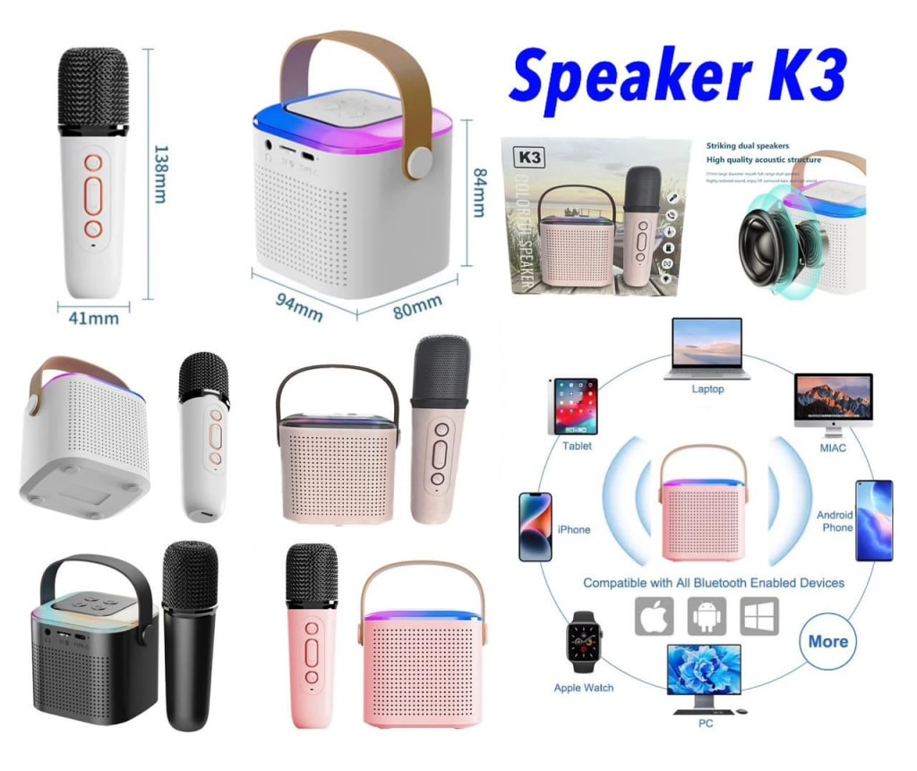 SPEAKER KARAOKE K3 + MIC di qeong.com