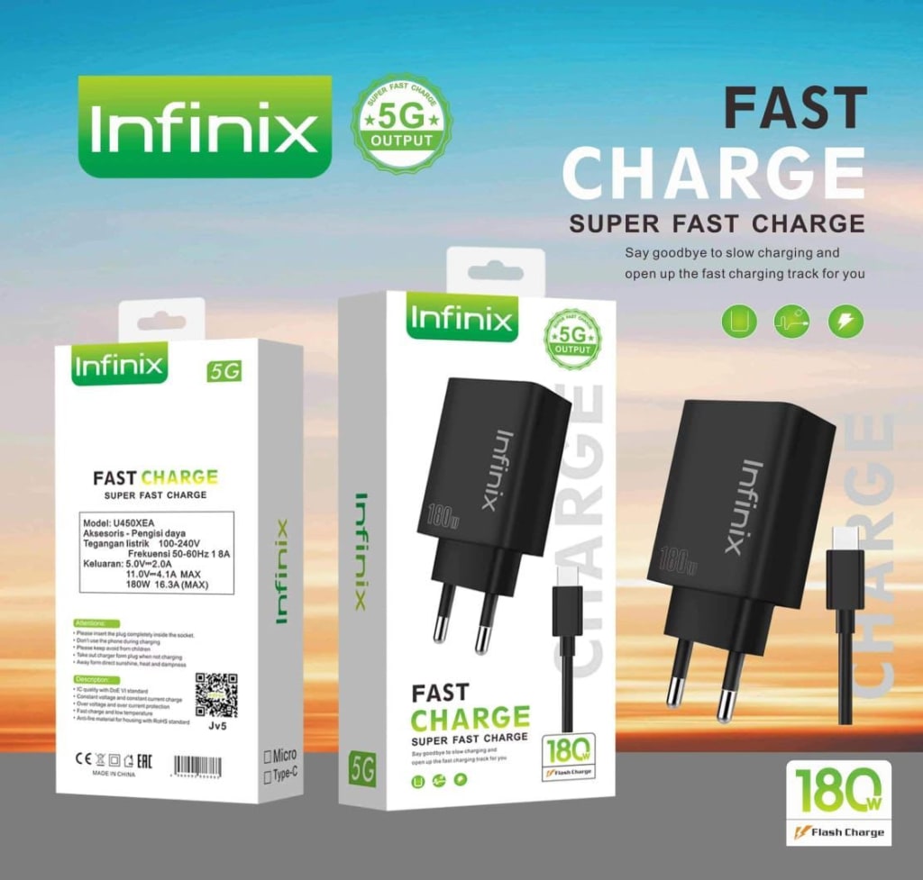 CHARGER INFINIX ZERO 20 180W BLACK ORI 100% di qeong.com