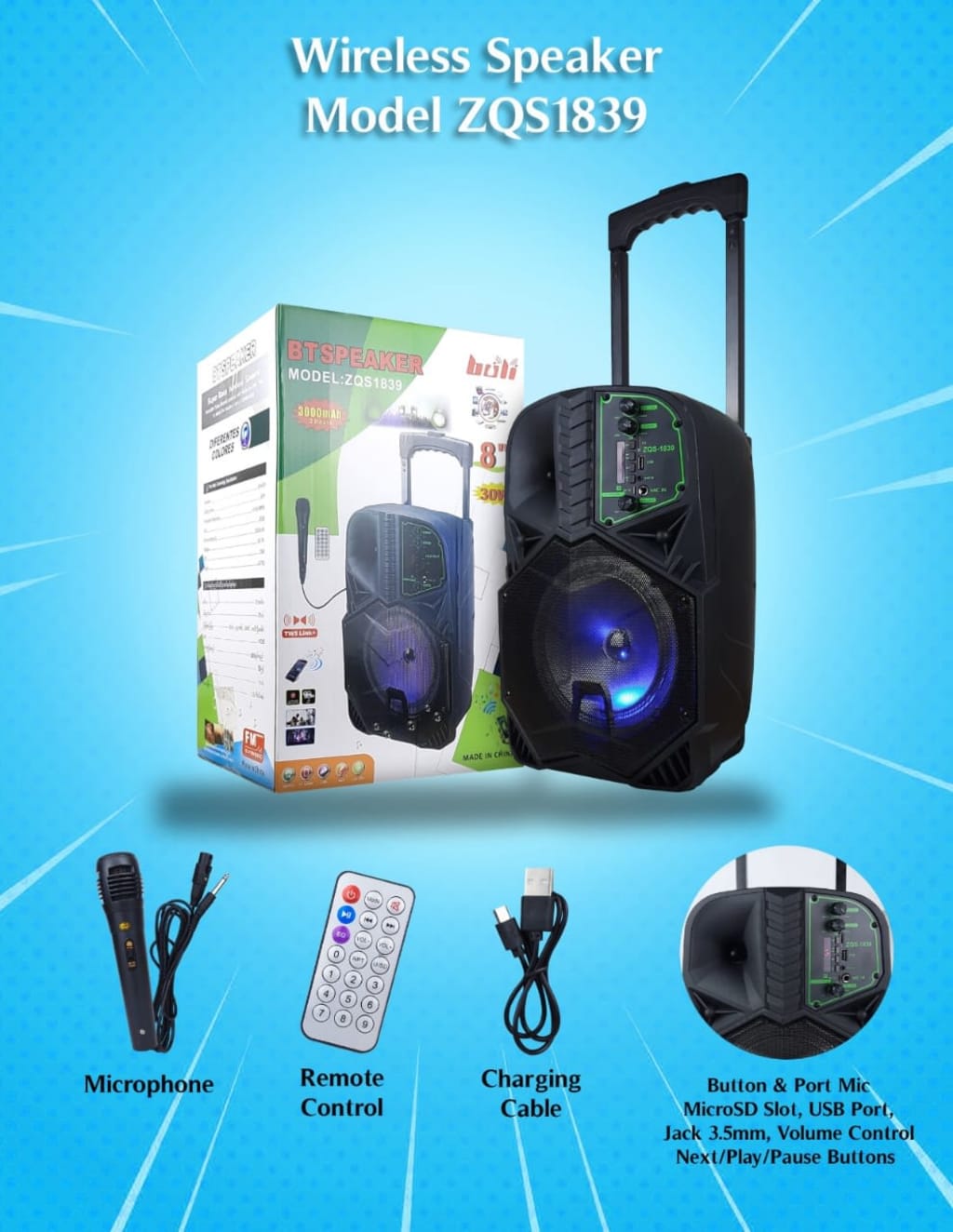 SPEAKER WIRELESS MODEL KOPER ZQS di qeong.com