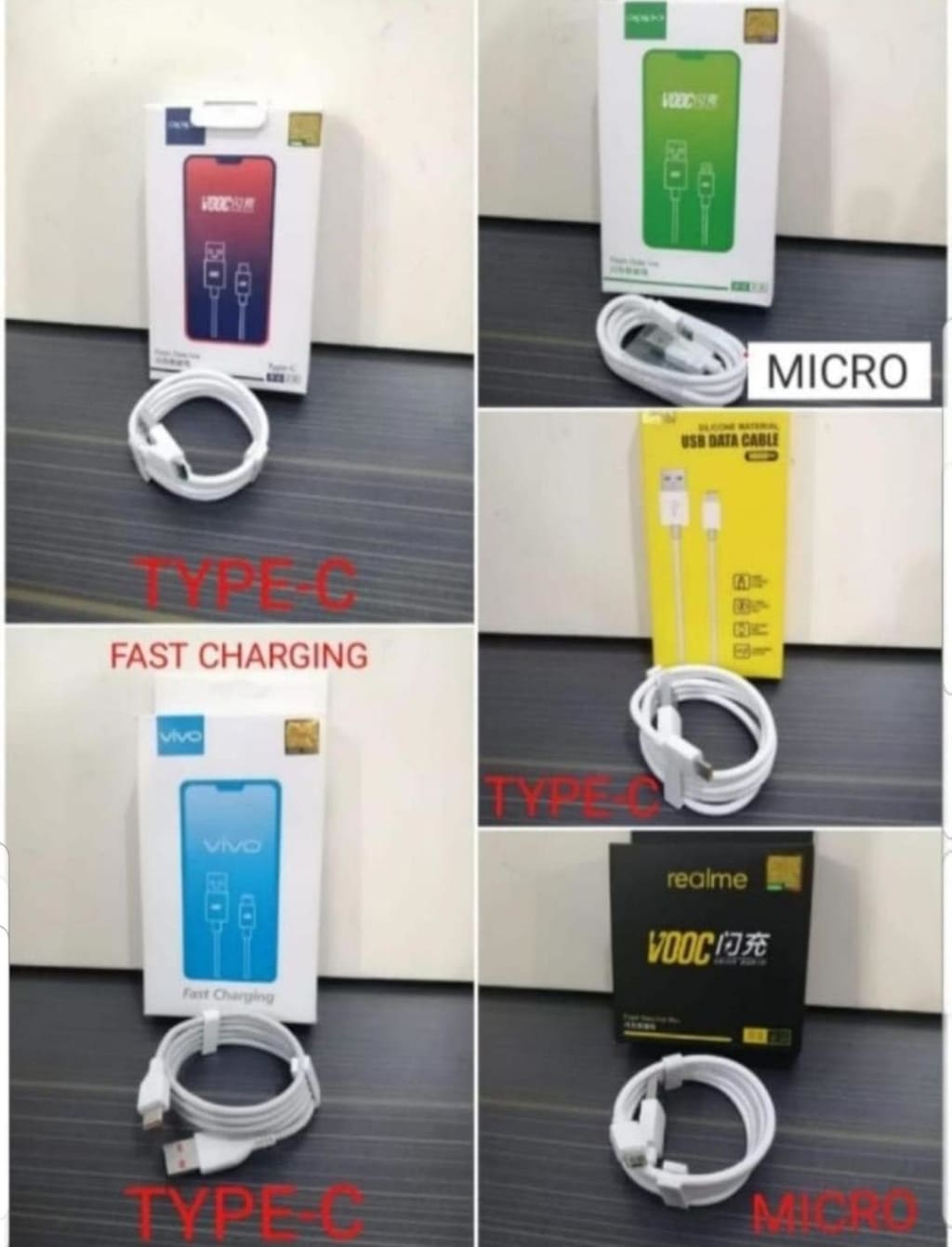 KABEL DATA VOOC DAN FAST CHARGING ALL BRANDED di qeong.com