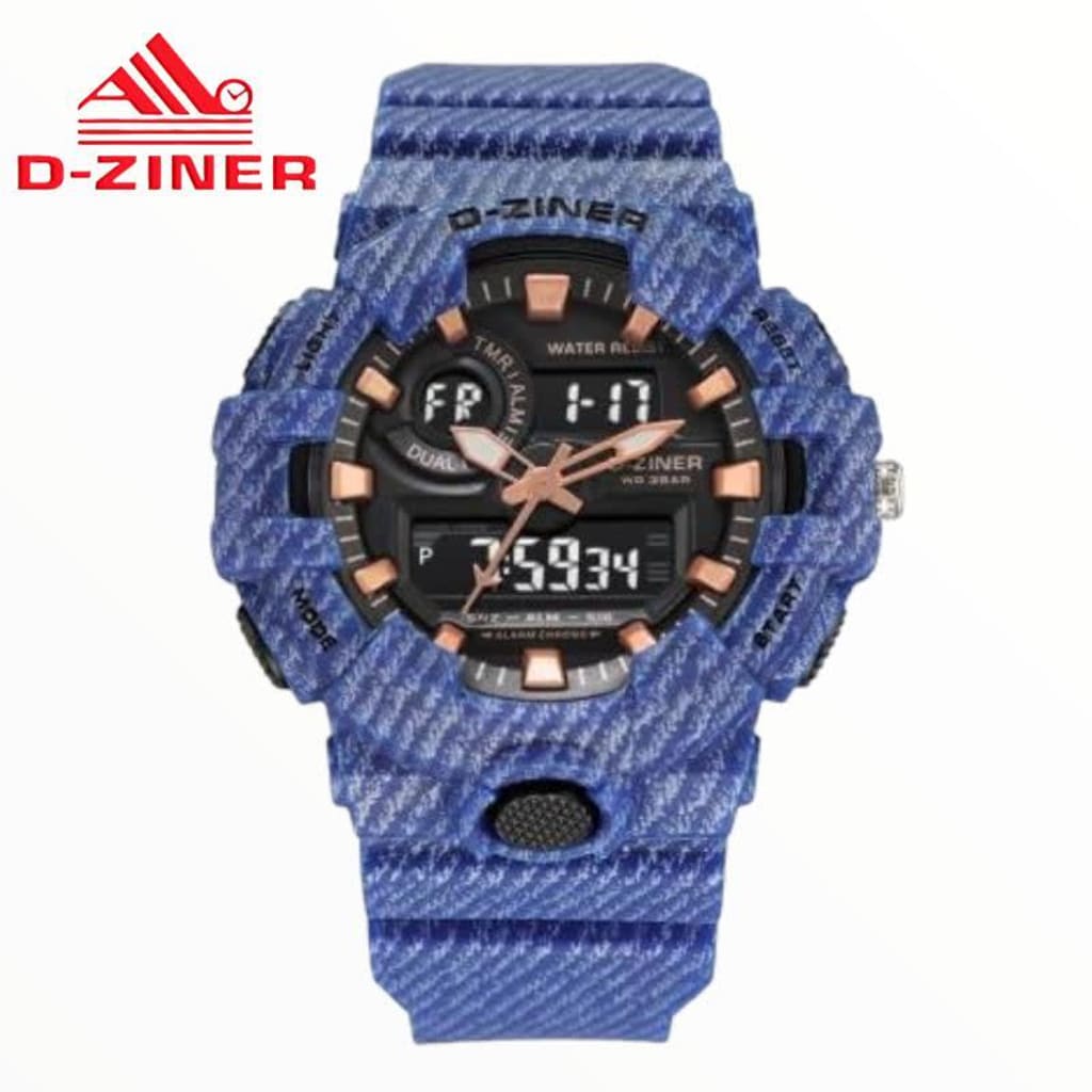 JAM TANGAN PRIA DZINER 8018 LEVIS ORIGINAL DOUBLE TIME WATER RESISTANT 3OM di qeong.com